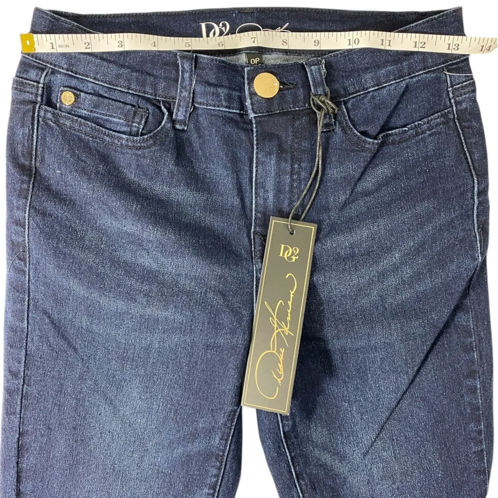 DG2 by Diane Gilman Women’s 0P Indigo Casual Classic Stretch Skinny Petite Jeans - Picture 4 of 7